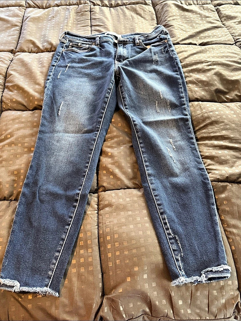 Kancan Landon Mid Rise Ankle Skinny Women's Skinny Jeans Blue Waist 13/30